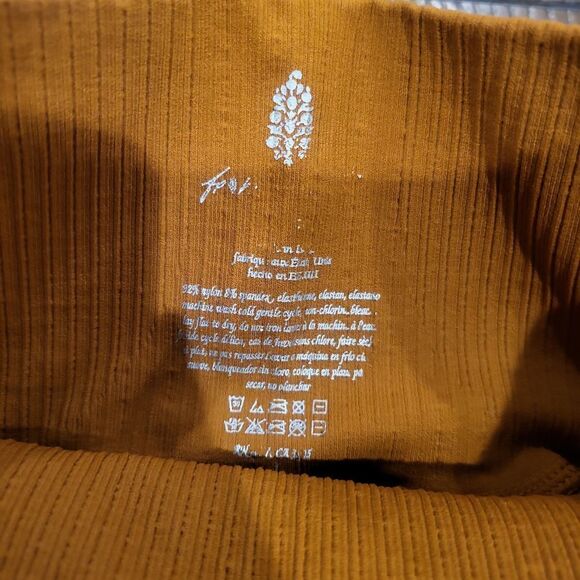 Free People Good Karma Crop Leggings Copper Color - Picture 4 of 5